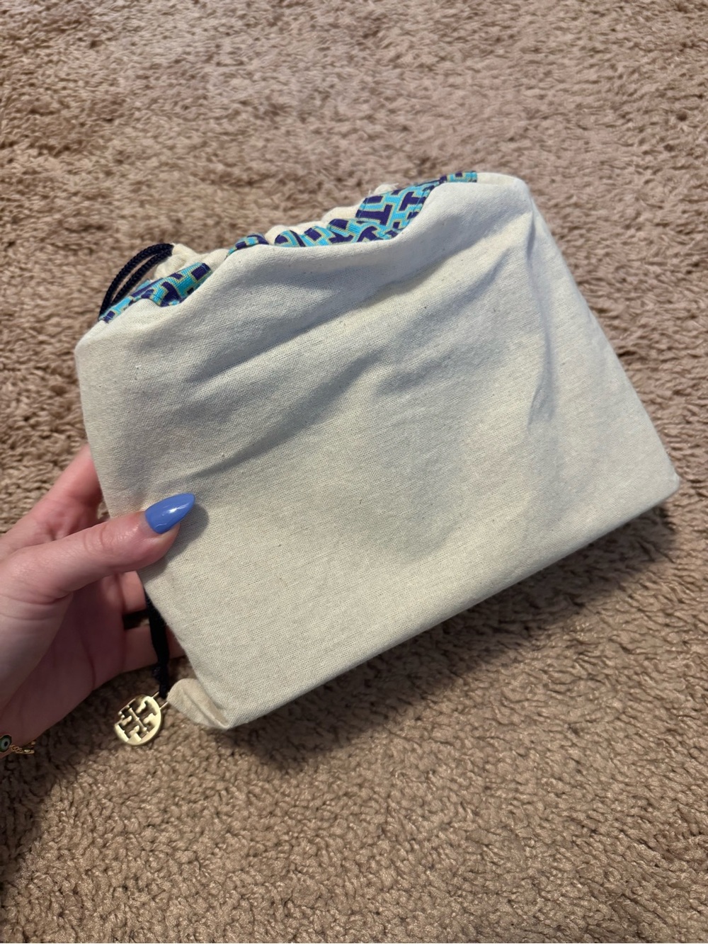Tory Burch Miller Flap Shoulder Bag in Cream and Brown - Picture 2 of 5